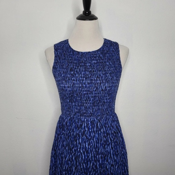 Rebecca Taylor Dresses & Skirts - Rebecca Taylor Women’s Silk Ruched Batik Mirage Dress Blue Size 0